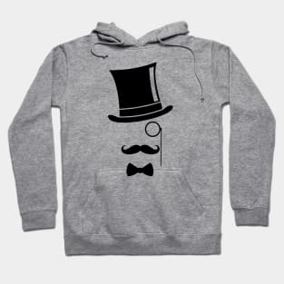 Moustache Monocle Top Hat Hoodie